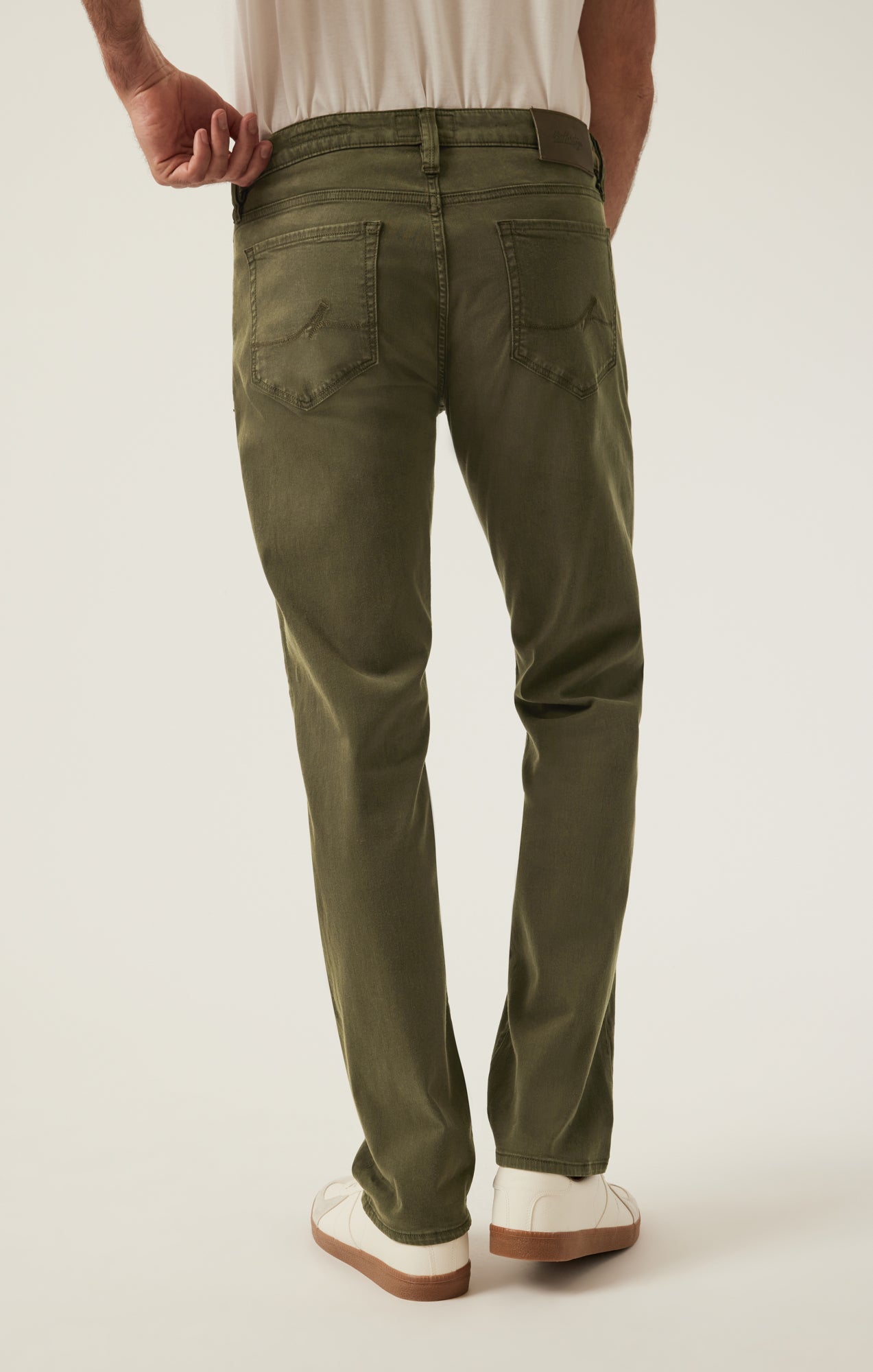 34 Heritage Charisma Relaxed Straight Pants in Dark Olive Twill