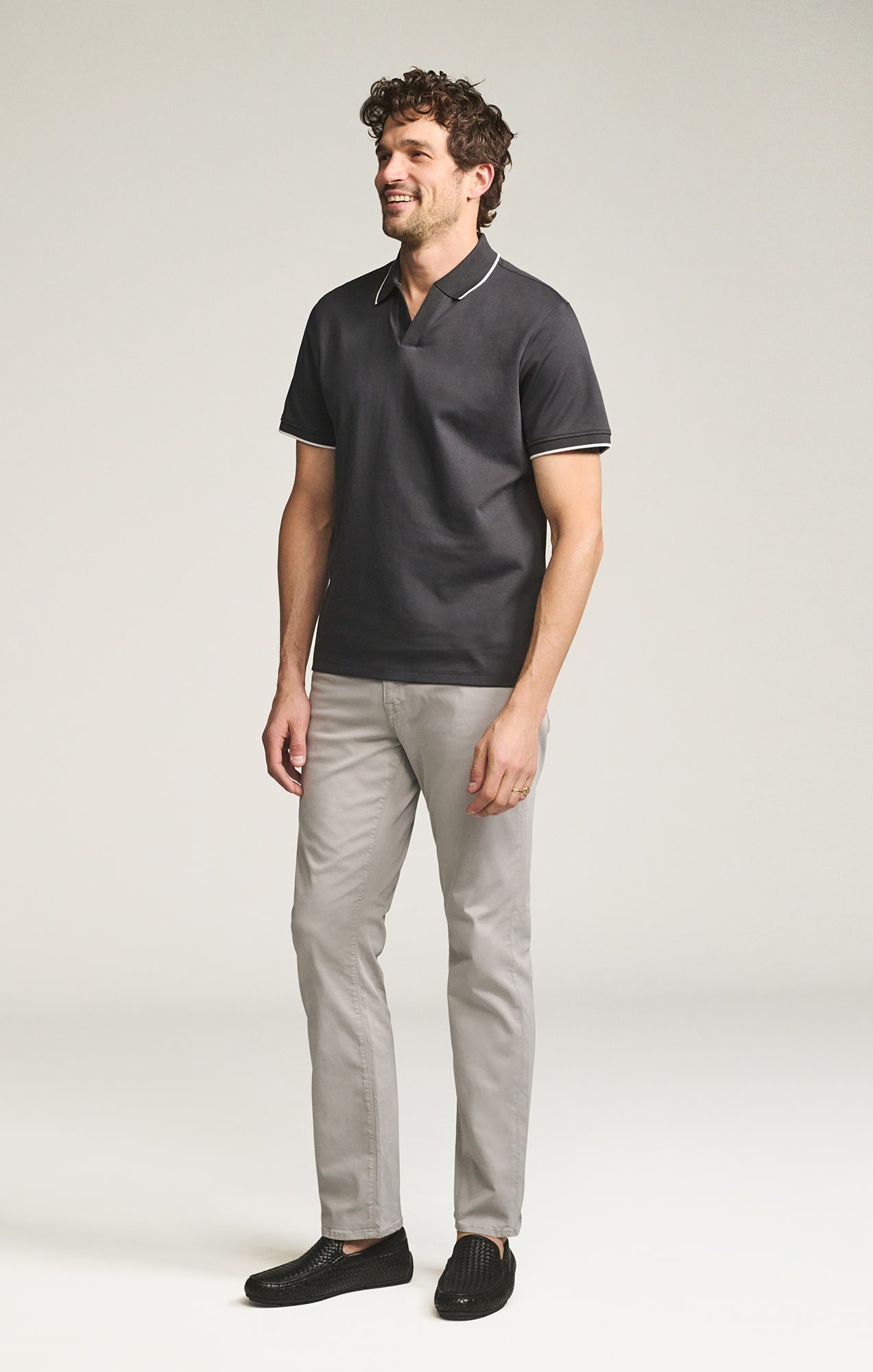 34 Heritage Charisma Relaxed Straight Pants in Cement Twill