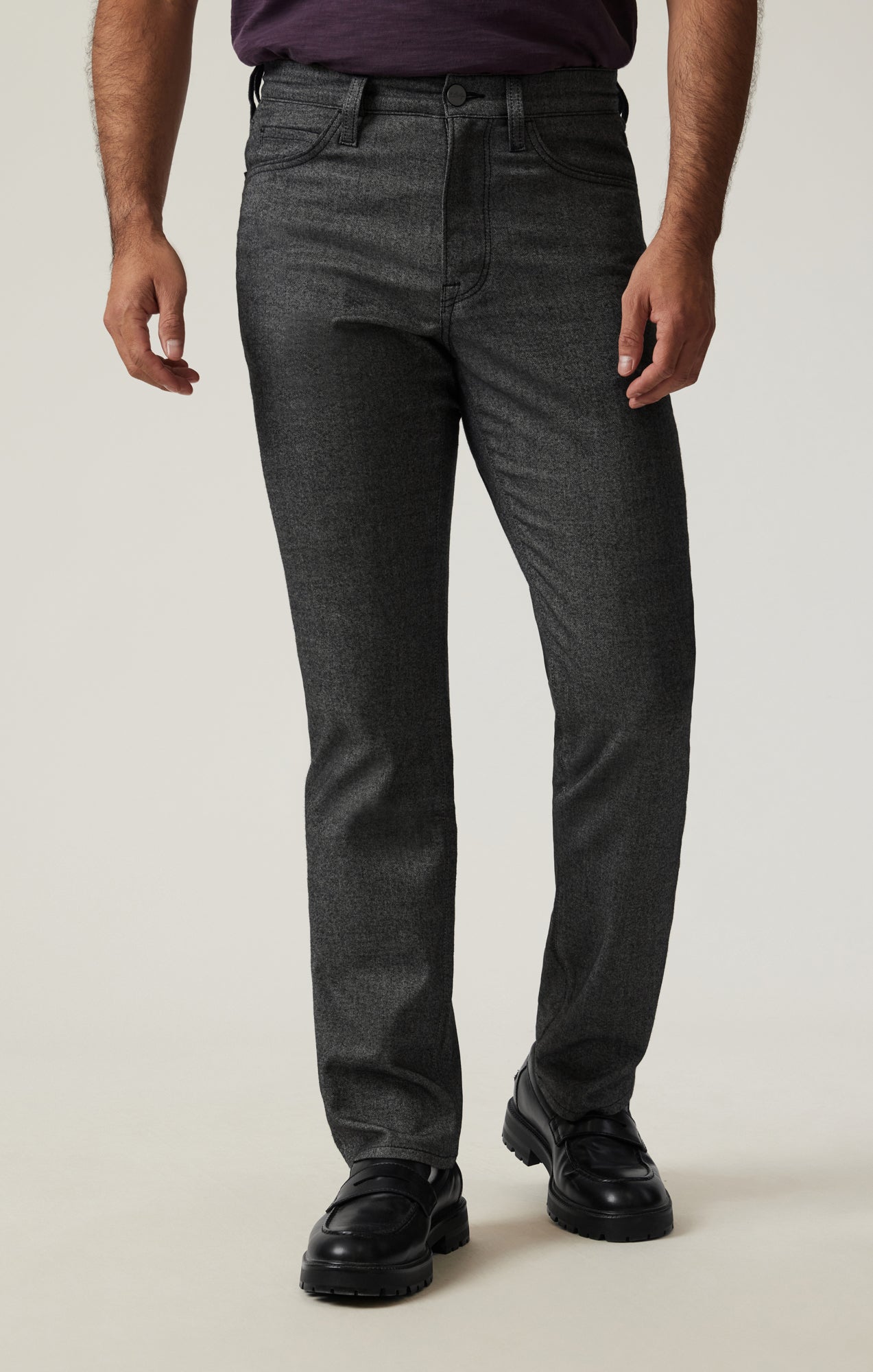 34 Heritage Charisma Relaxed Straight Pants in Grey Elite