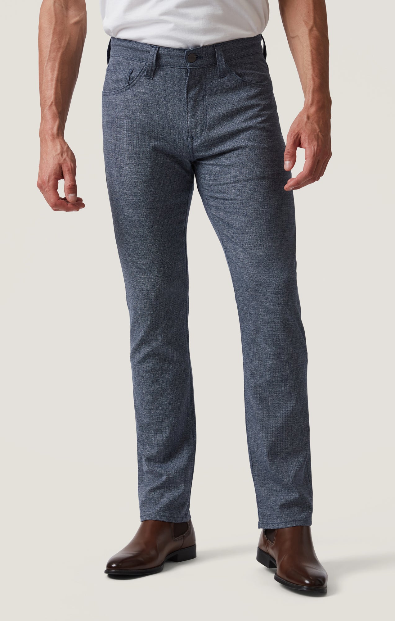34 Heritage Charisma Relaxed Straight Pants in Navy Fancy