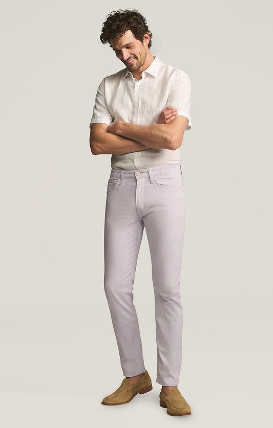 34 Heritage Courage Straight Leg Pants in Lilac Twill