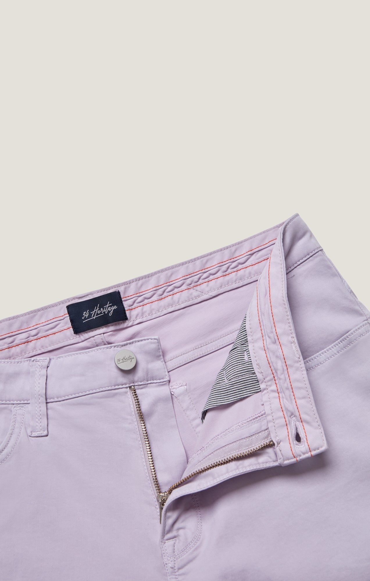 34 Heritage Courage Straight Leg Pants in Lilac Twill
