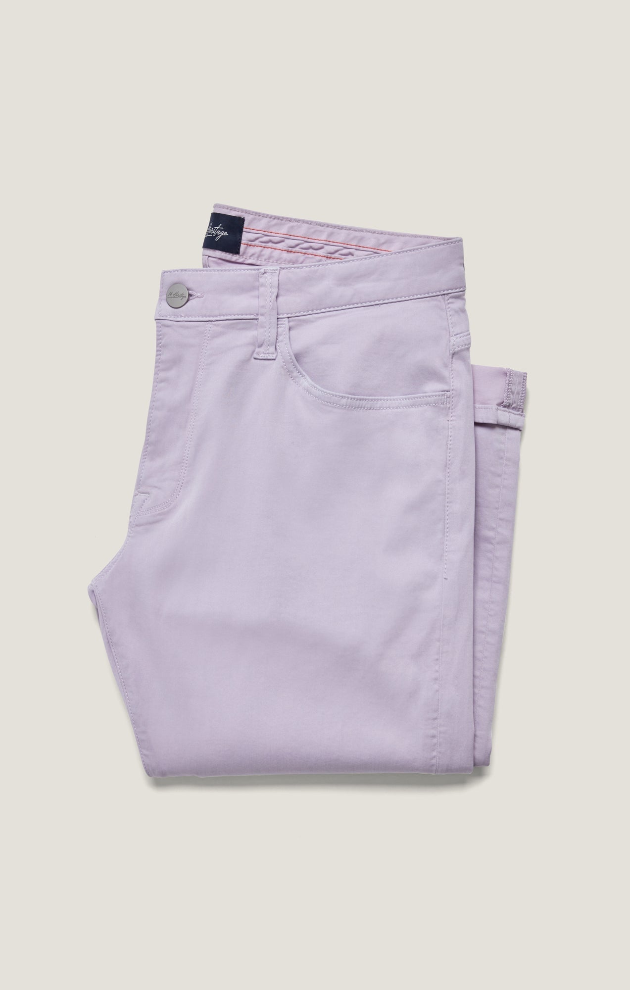 34 Heritage Courage Straight Leg Pants in Lilac Twill