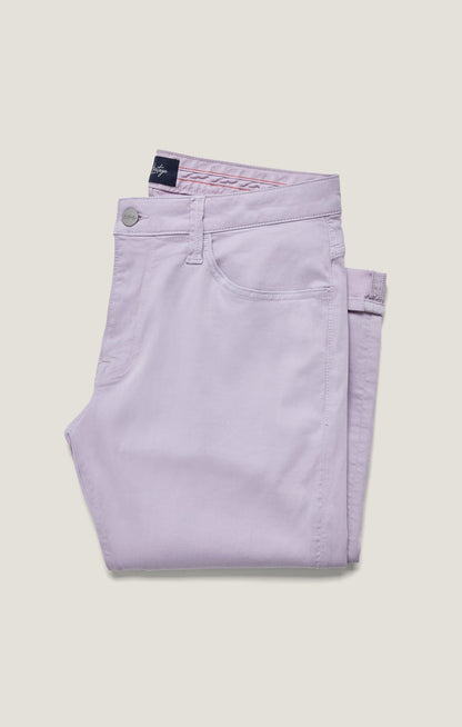 34 Heritage Courage Straight Leg Pants in Lilac Twill