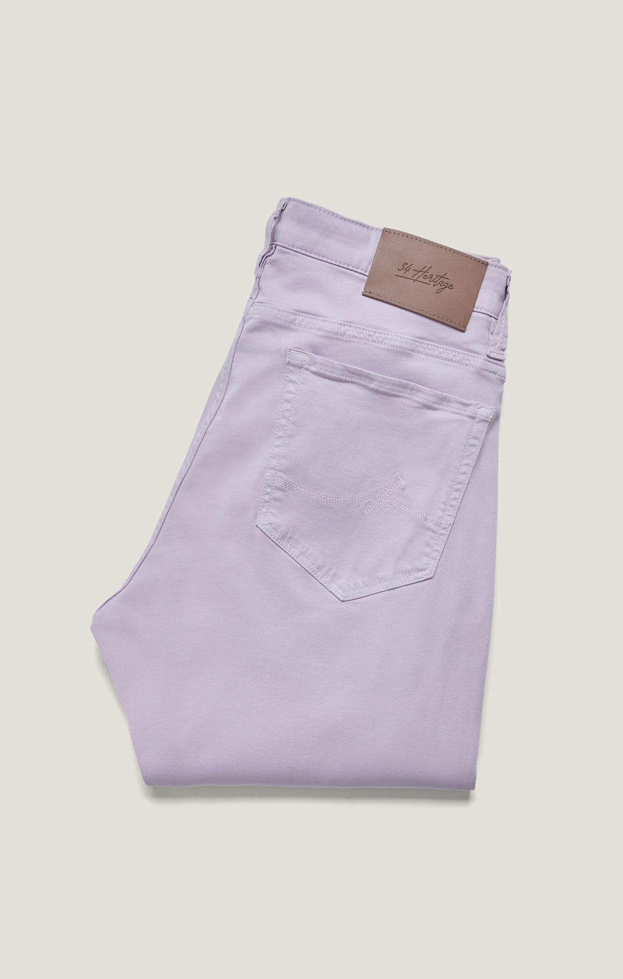 34 Heritage Courage Straight Leg Pants in Lilac Twill