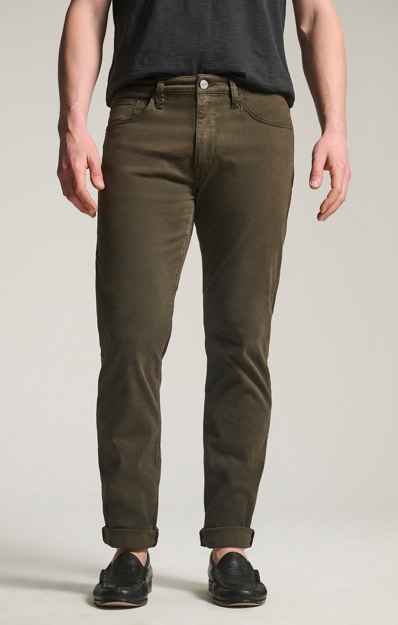 34 Heritage Courage Straight Leg Pants in Green Cactus Twill