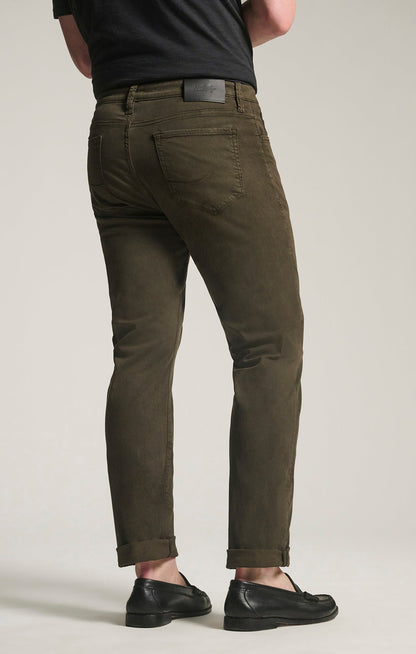 34 Heritage Courage Straight Leg Pants in Green Cactus Twill
