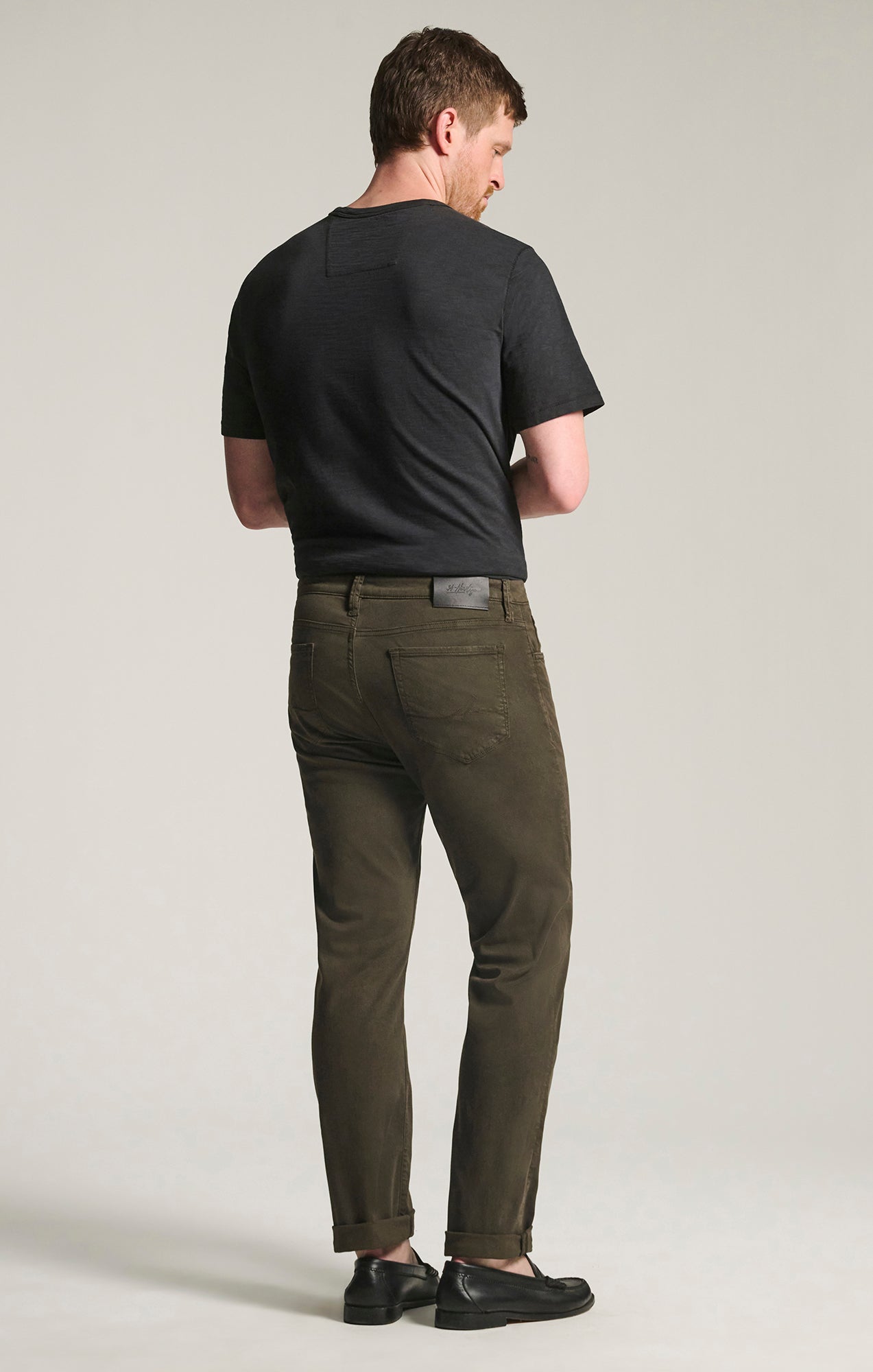 34 Heritage Courage Straight Leg Pants in Green Cactus Twill