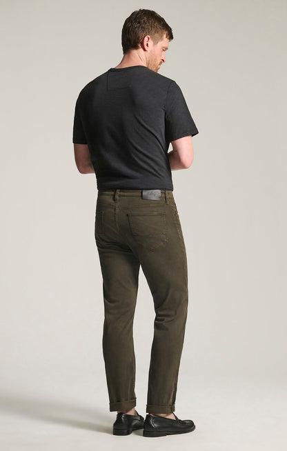 34 Heritage Courage Straight Leg Pants in Green Cactus Twill