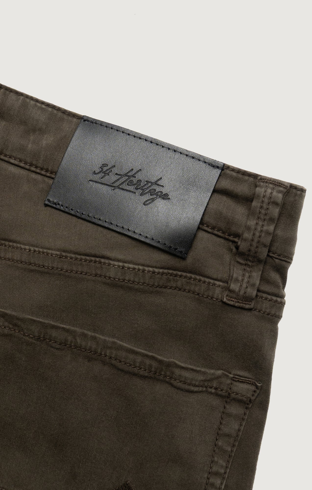 34 Heritage Courage Straight Leg Pants in Green Cactus Twill