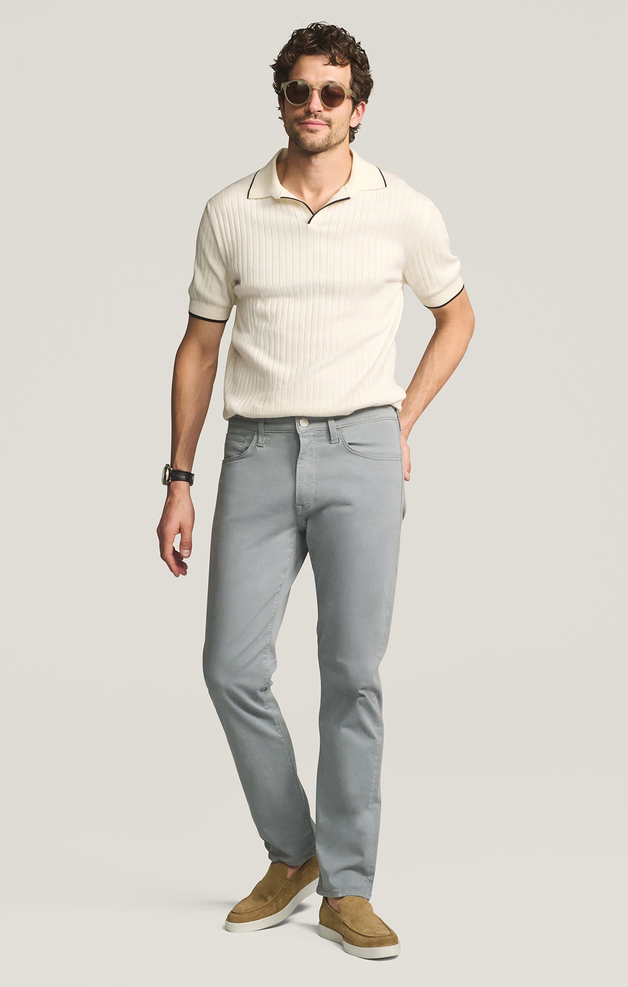 34 Heritage Courage Straight Leg Pants in Alloy Twill