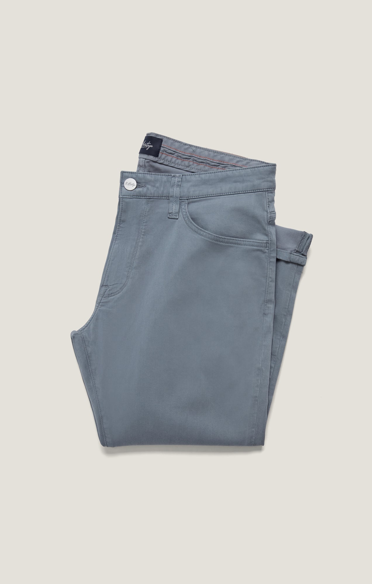 34 Heritage Courage Straight Leg Pants in Alloy Twill