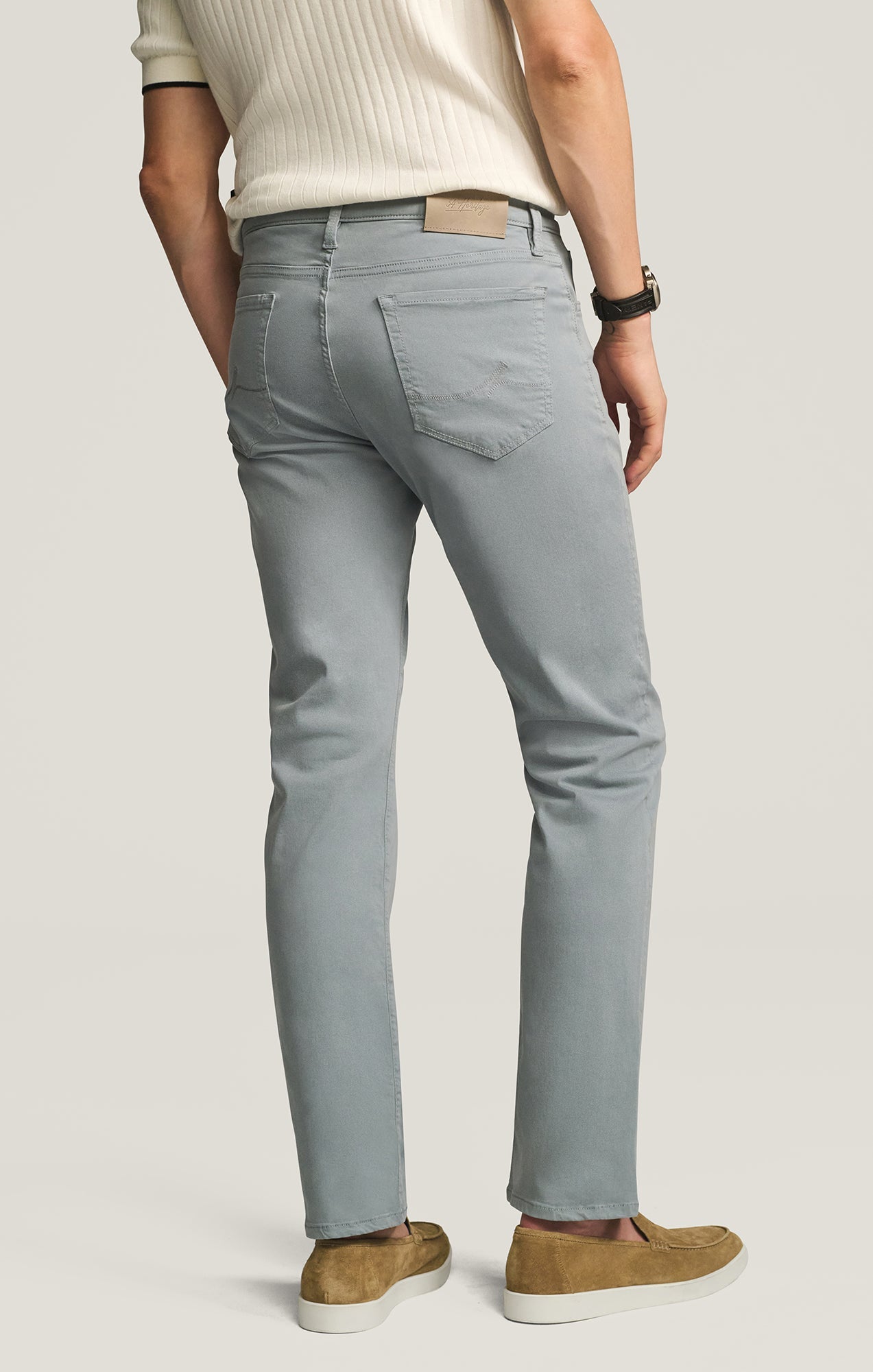 34 Heritage Courage Straight Leg Pants in Alloy Twill
