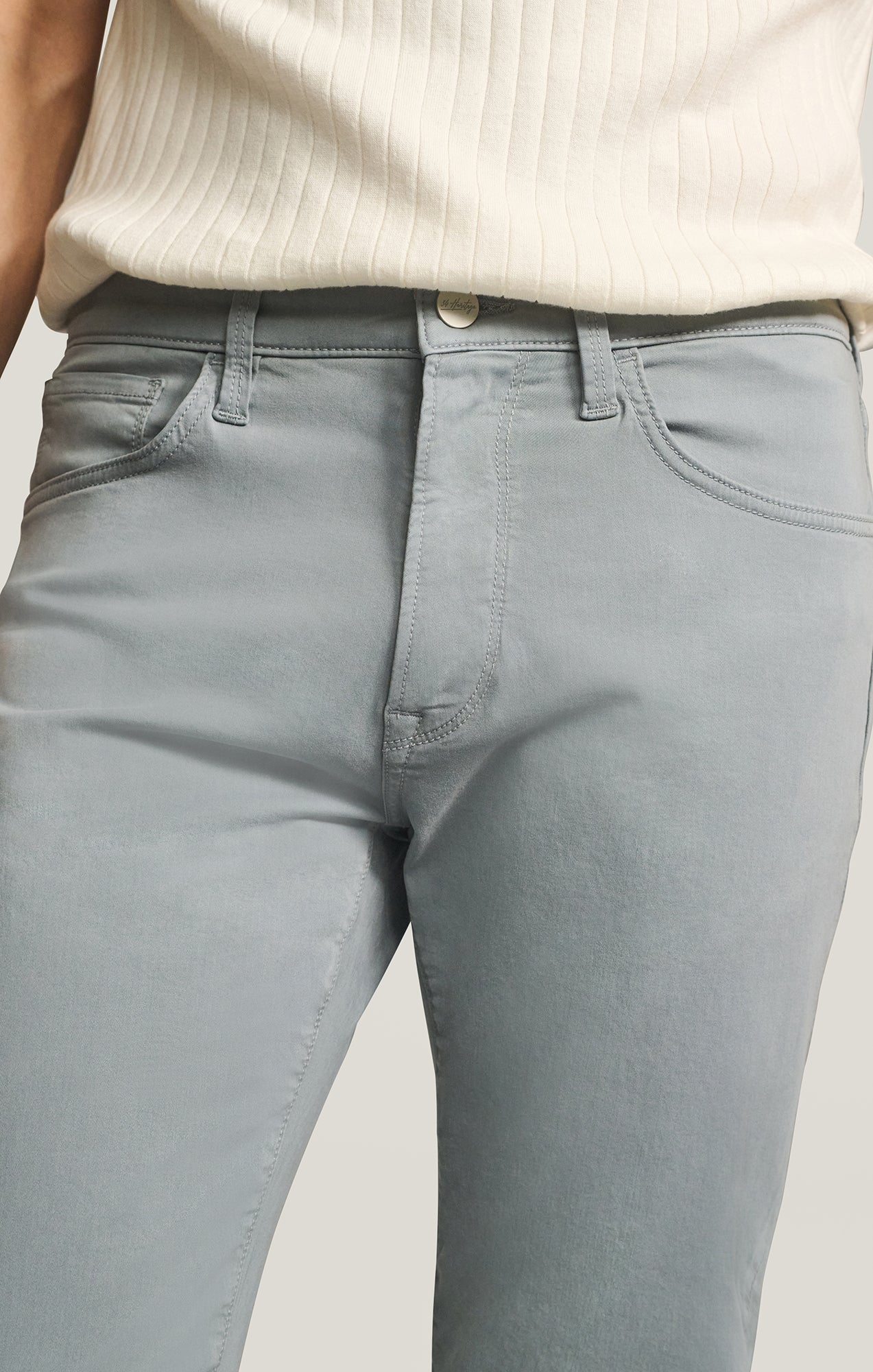 34 Heritage Courage Straight Leg Pants in Alloy Twill