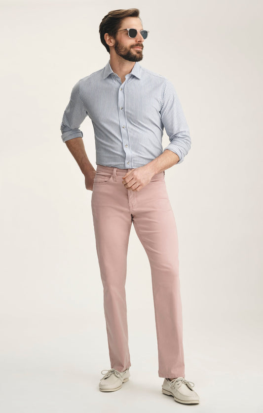34 Heritage Charisma Relaxed Straight Pants In Pink Twill