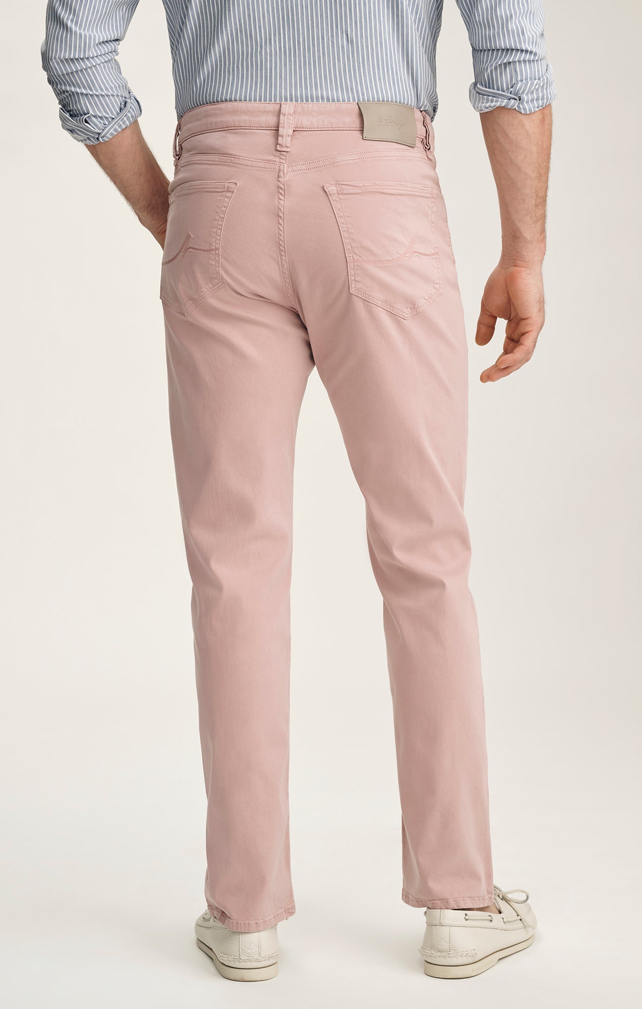 34 Heritage Charisma Relaxed Straight Pants In Pink Twill