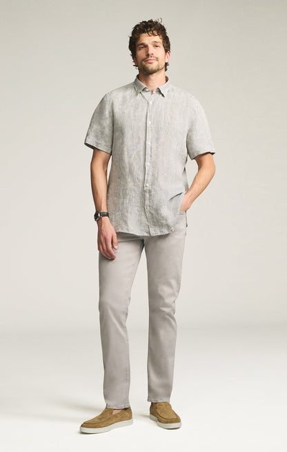 34 Heritage Courage Straight Leg Pants in Cement Twill