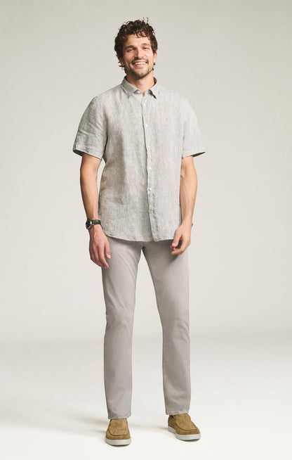 34 Heritage Courage Straight Leg Pants in Cement Twill