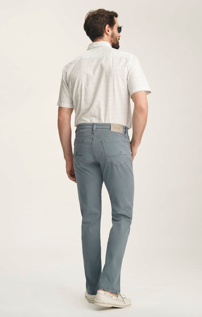 34 Heritage Courage Straight Leg Pants In Flint Stone Twill