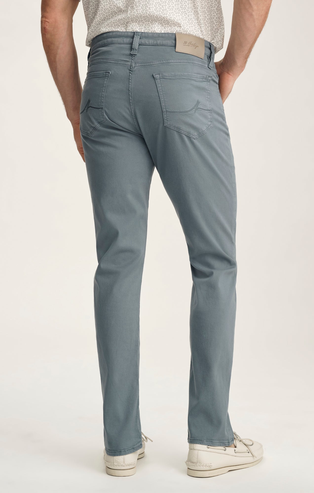 34 Heritage Courage Straight Leg Pants In Flint Stone Twill