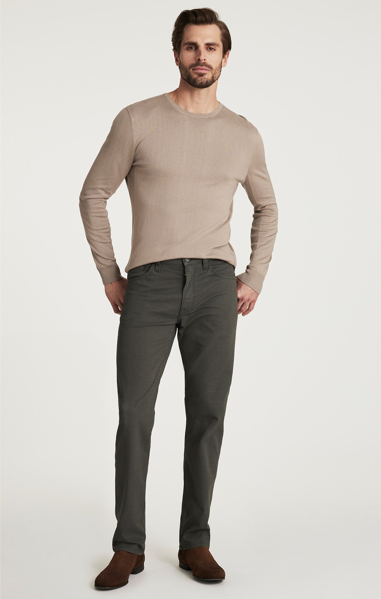 34 Heritage Courage Straight Leg Pants in Peat Coolmax