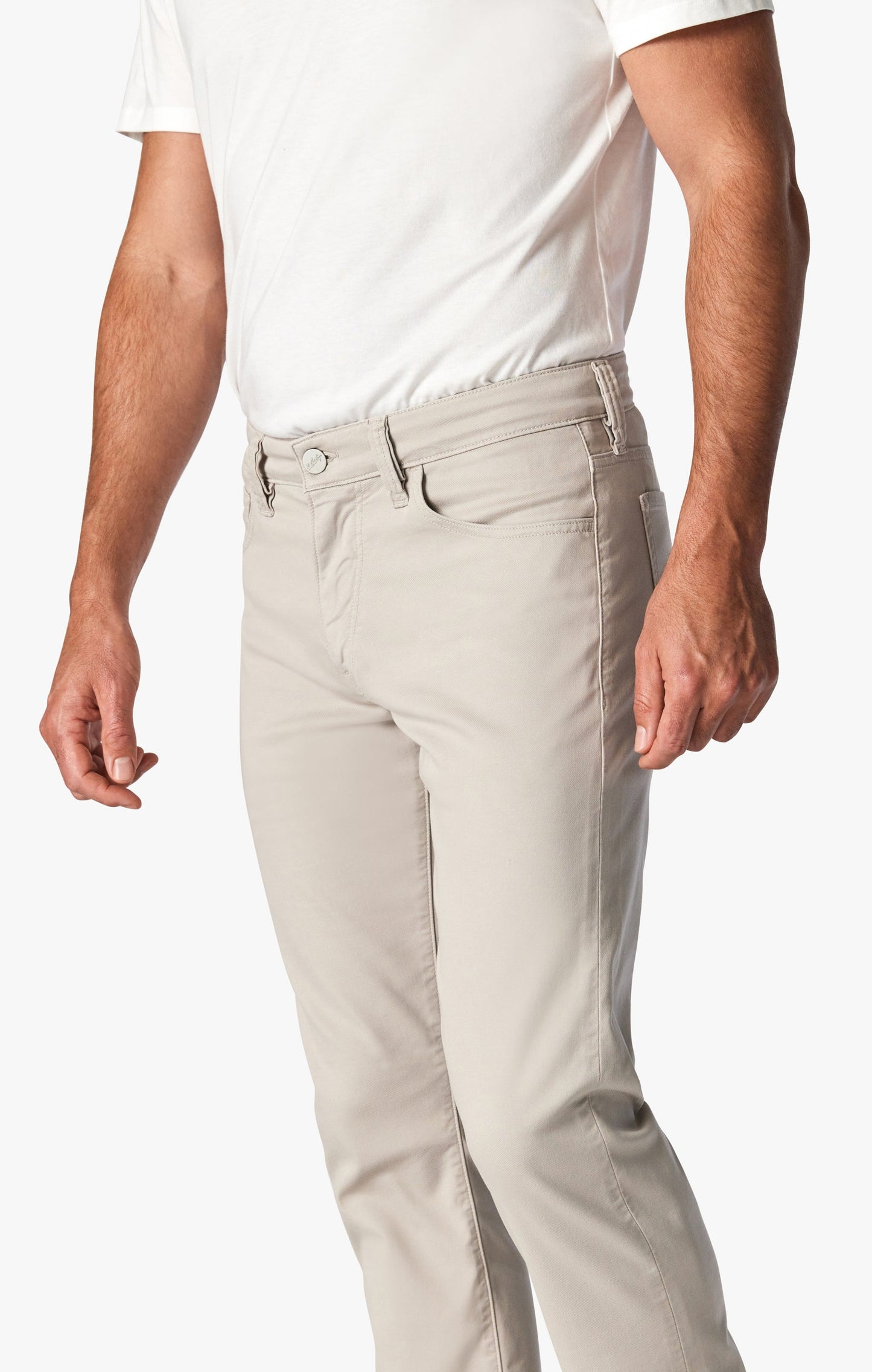 34 Heritage Courage Mid-Rise, Straight Leg Pants In Oyster Summer Coolmax