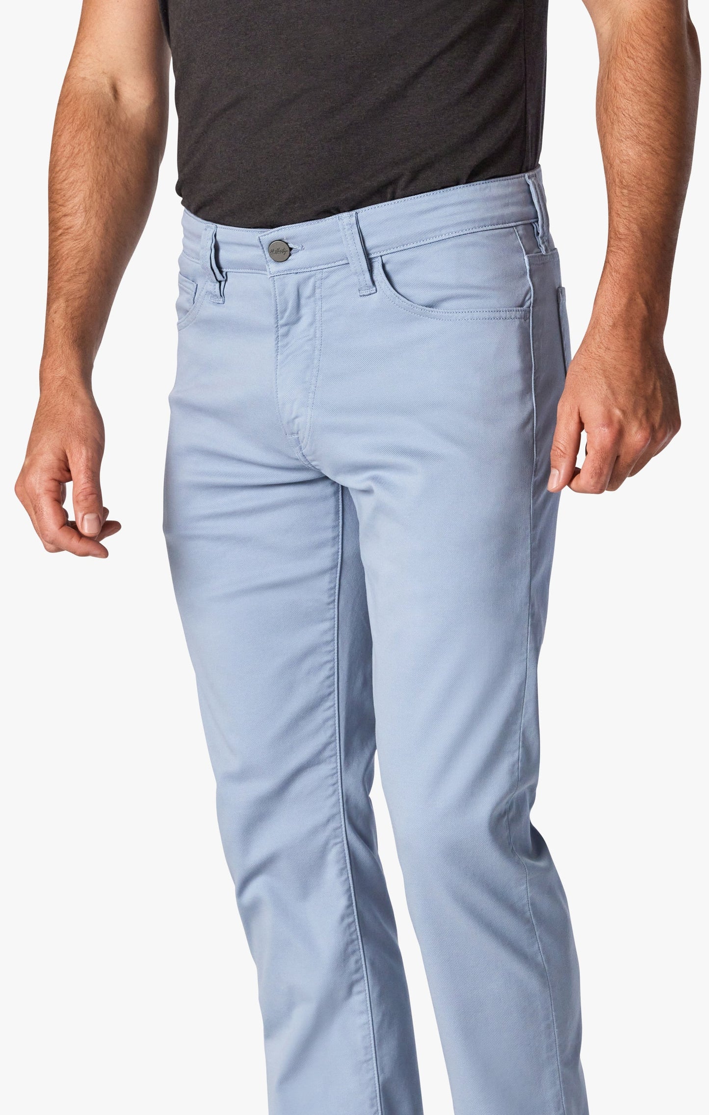 34 Heritage Courage Mid-Rise, Straight Leg Pants In French Blue Summer Coolmax