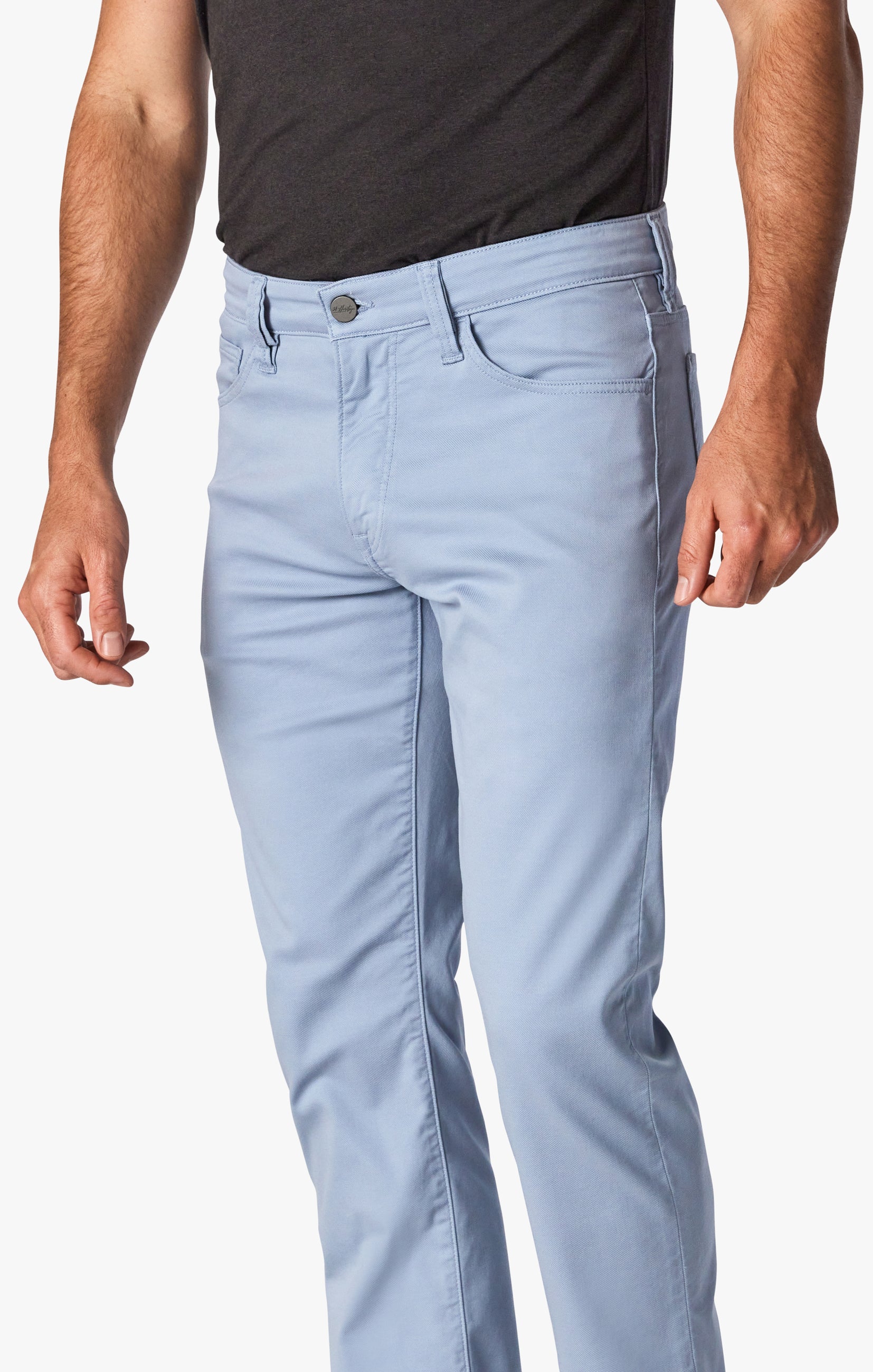34 Heritage Courage Mid-Rise, Straight Leg Pants In French Blue Summer Coolmax