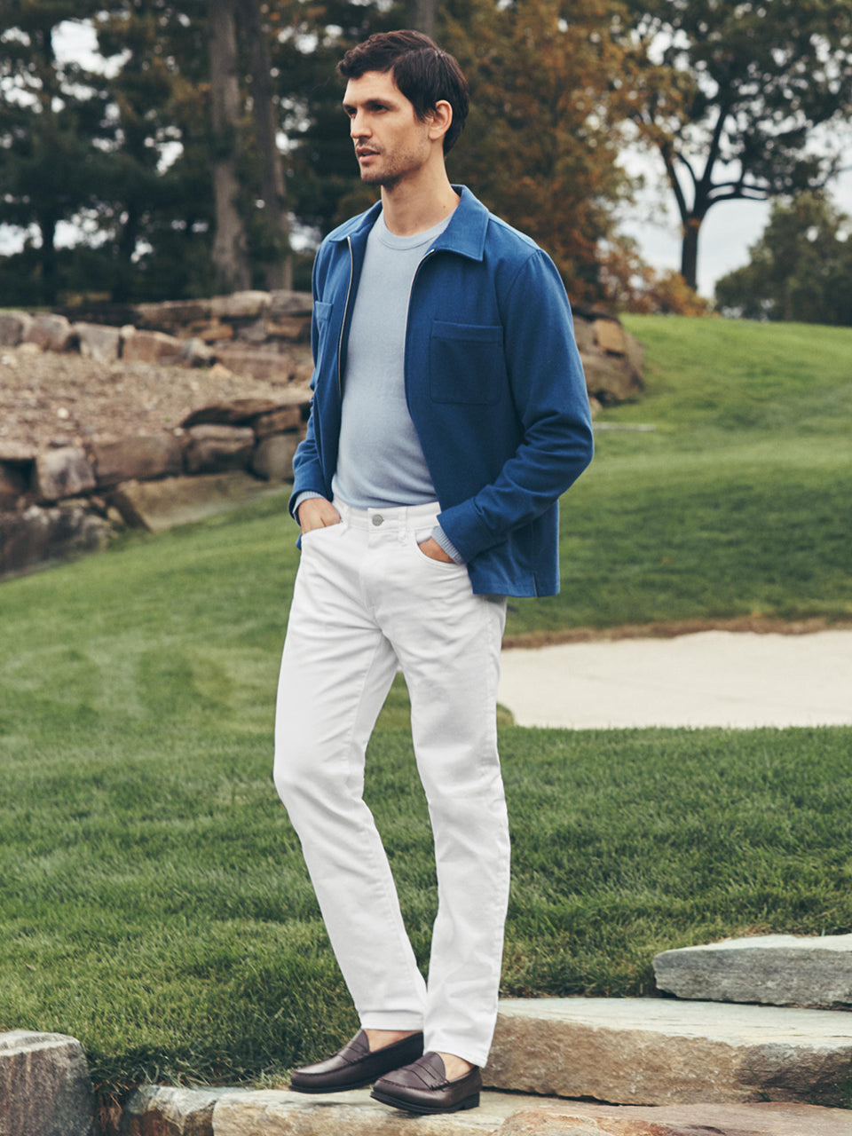 34 Heritage Courage Straight Leg Pants In Double White Comfort