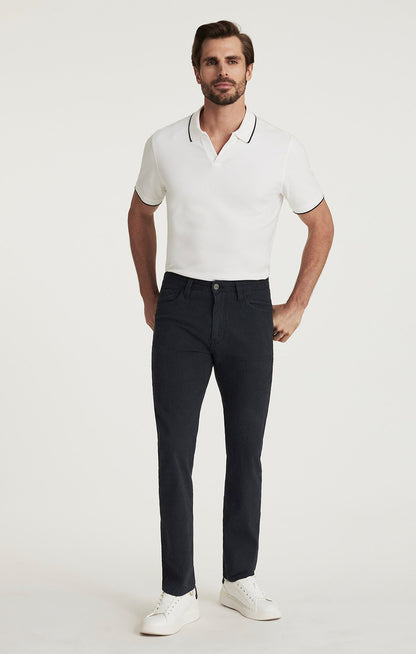 34 Heritage Courage Straight Leg Pants in Navy Herringbone