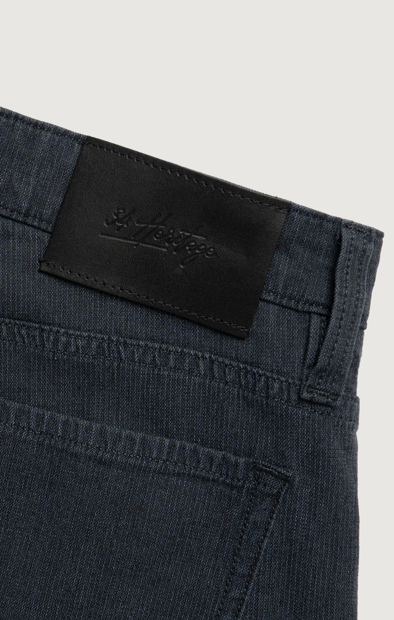 34 Heritage Courage Straight Leg Pants in Navy Herringbone
