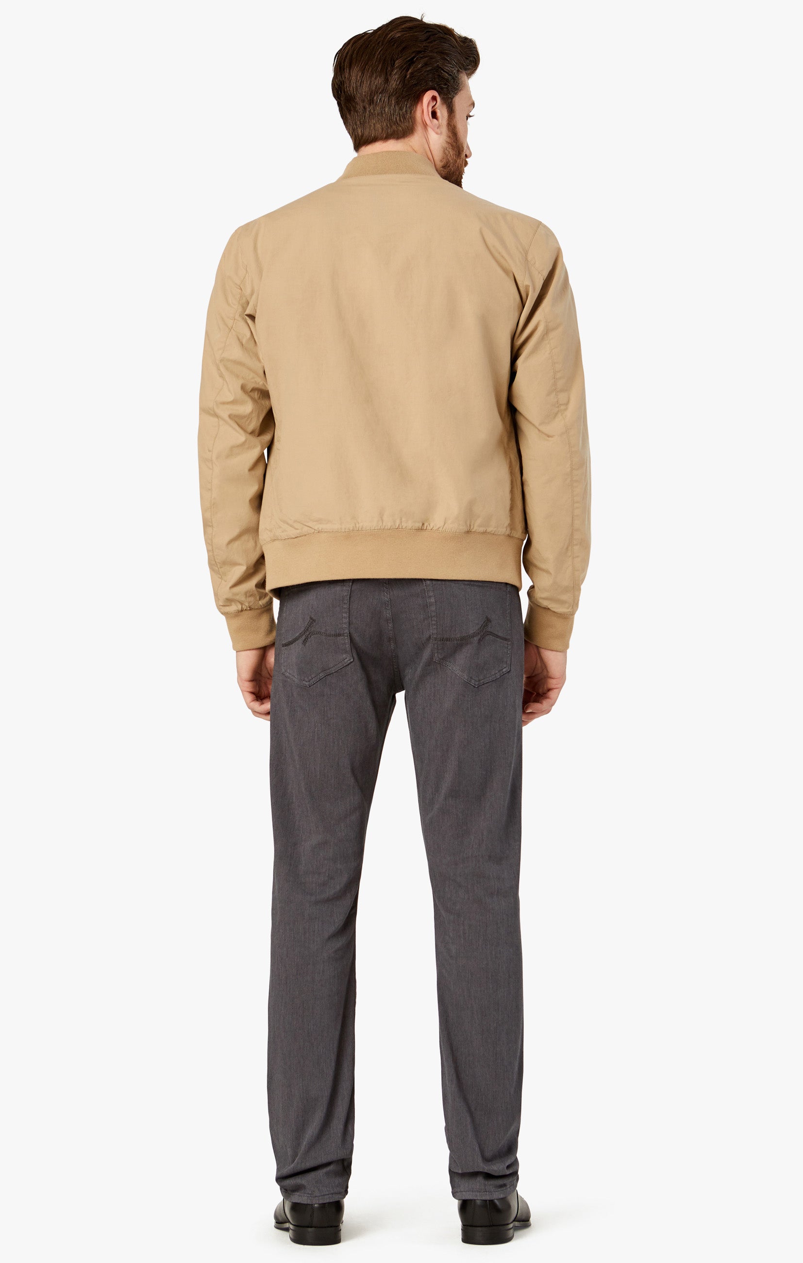 34 Heritage Courage Straight Leg Pants in Grey Diagonal