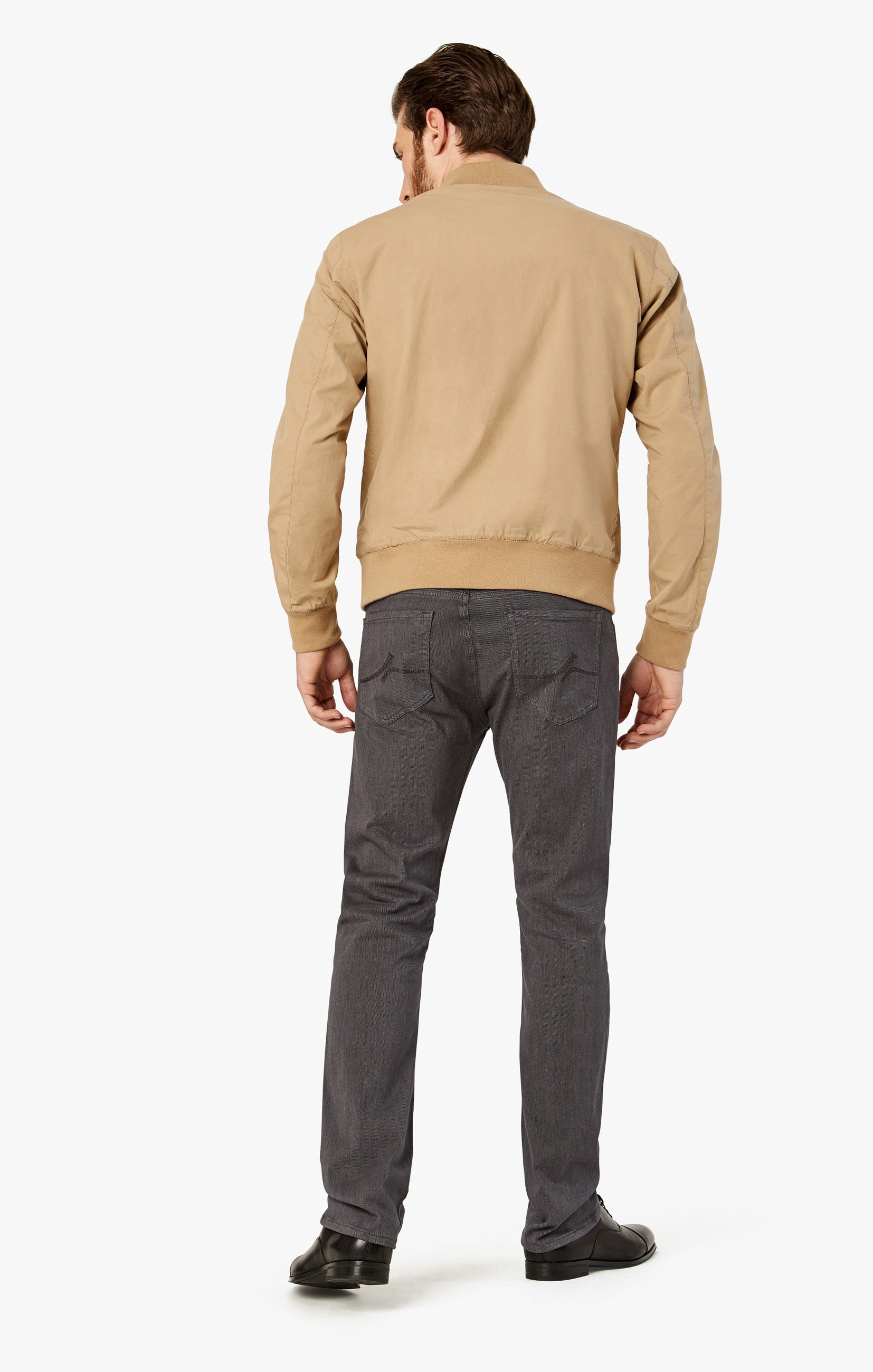 34 Heritage Courage Straight Leg Pants in Grey Diagonal