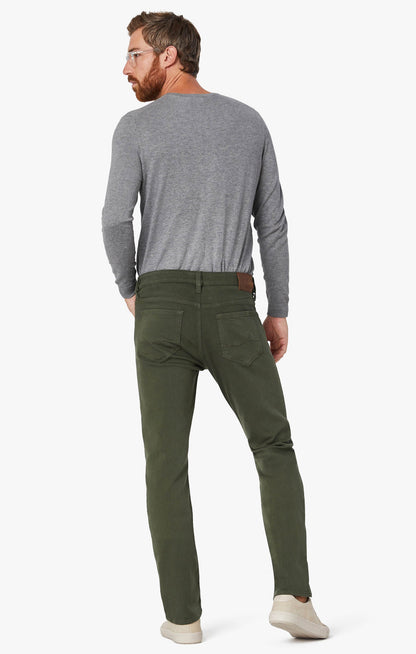 34 Heritage Courage Straight Leg Jeans In Military Green Comfort