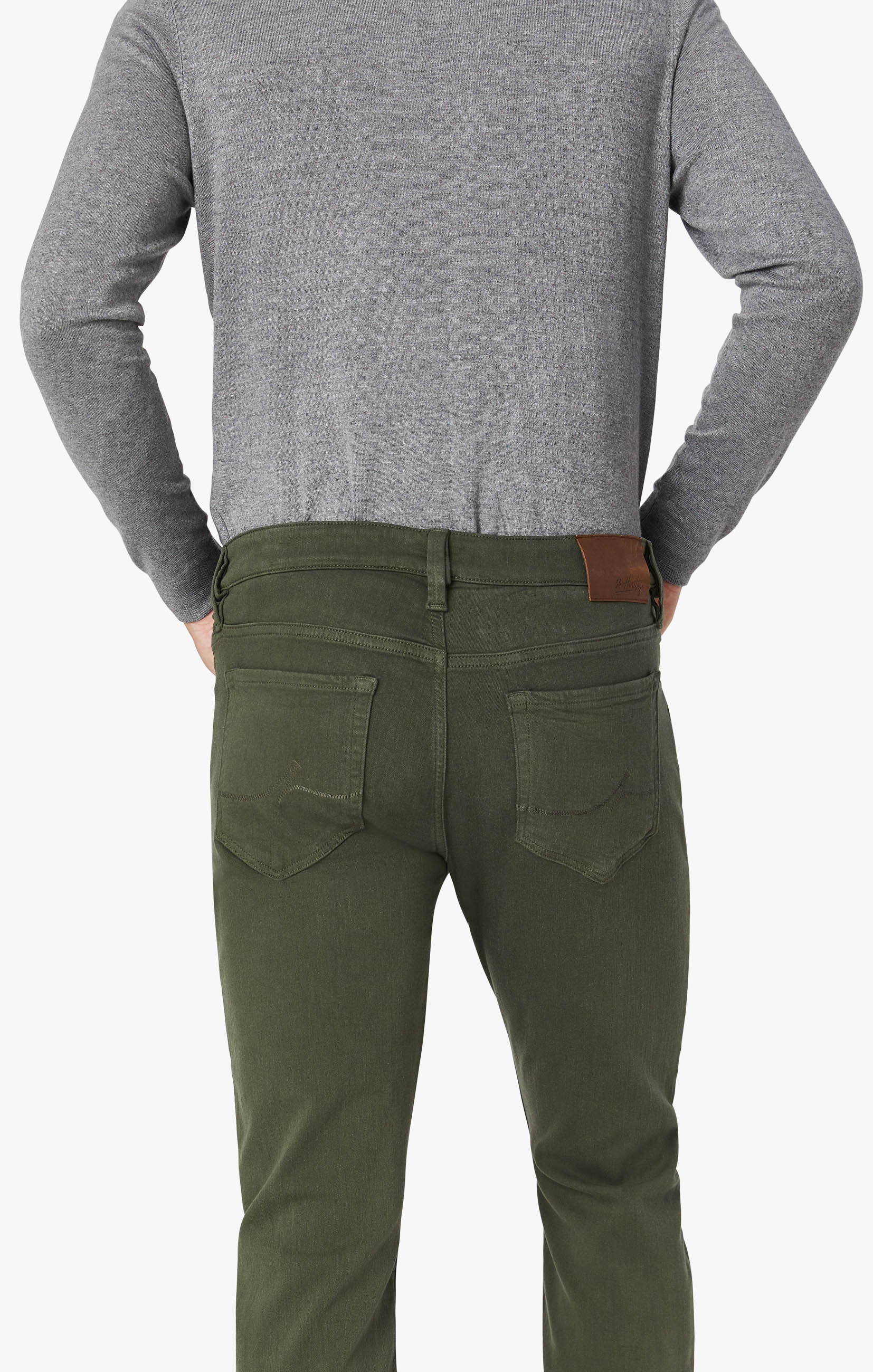 34 Heritage Courage Straight Leg Jeans In Military Green Comfort