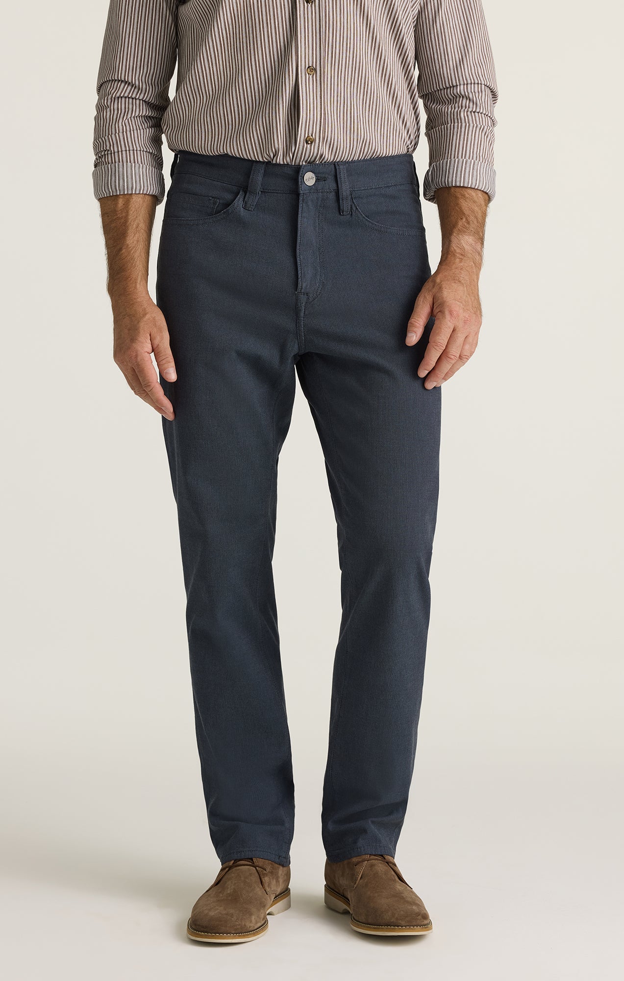 34 Heritage Charisma Relaxed Straight Pants in Navy Herringbone
