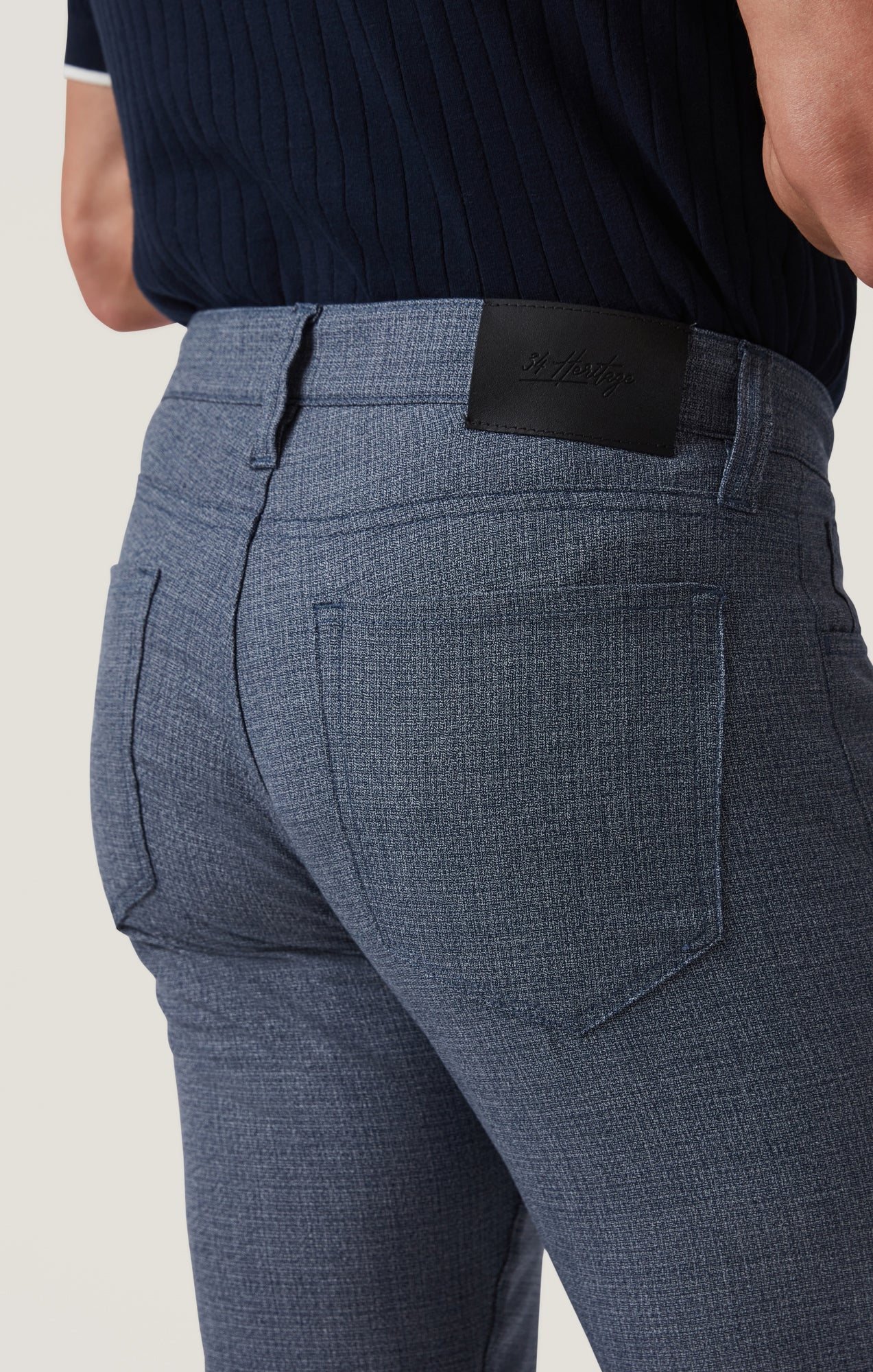 34 Heritage Courage Straight Leg Pants in Navy Fancy