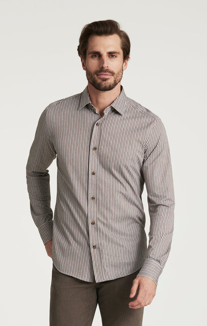 34 Heritage Striped Shirt in Brown