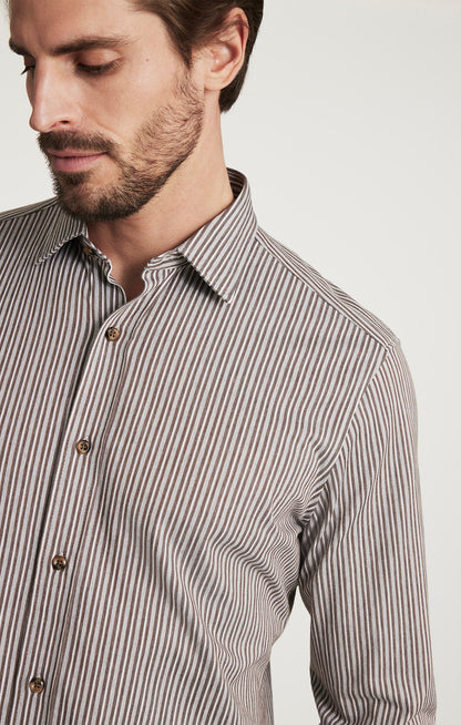 34 Heritage Striped Shirt in Brown