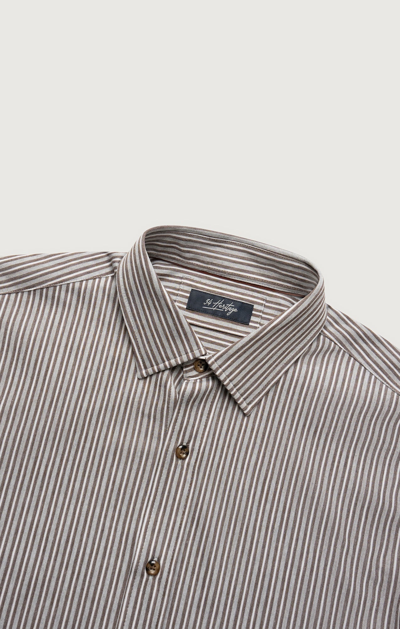 34 Heritage Striped Shirt in Brown
