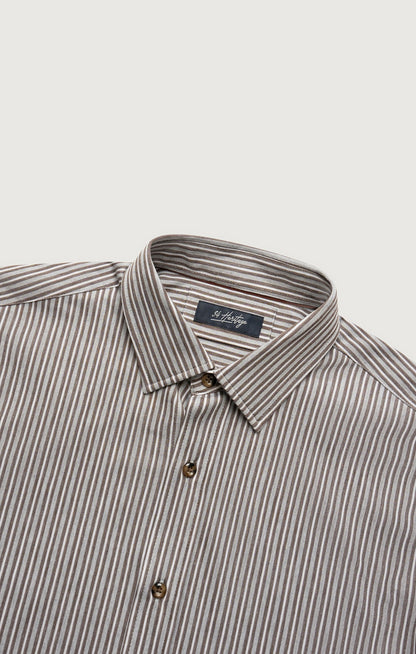 34 Heritage Striped Shirt in Brown