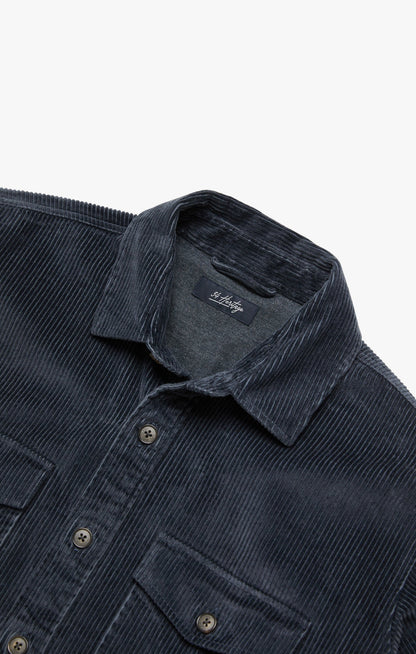 34 Heritage Men's Overshirt In Charcoal | 34 Heritage