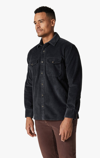 34 Heritage Men's Overshirt In Charcoal | 34 Heritage