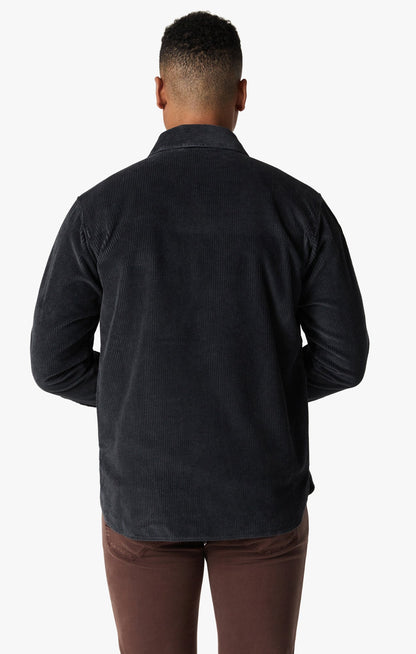 34 Heritage Men's Overshirt In Charcoal | 34 Heritage