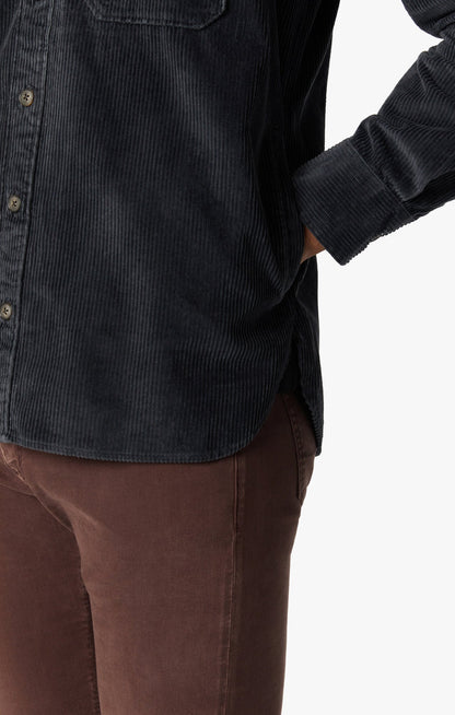 34 Heritage Men's Overshirt In Charcoal | 34 Heritage