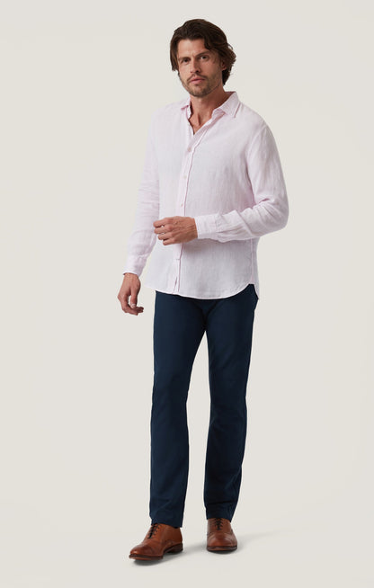 34 Heritage Linen Chambray Shirt in Pink
