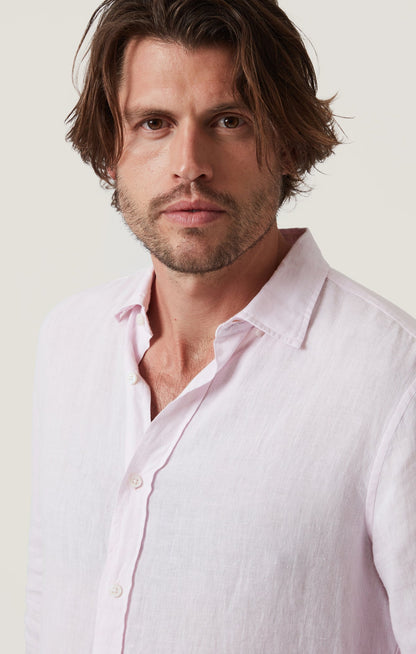 34 Heritage Linen Chambray Shirt in Pink
