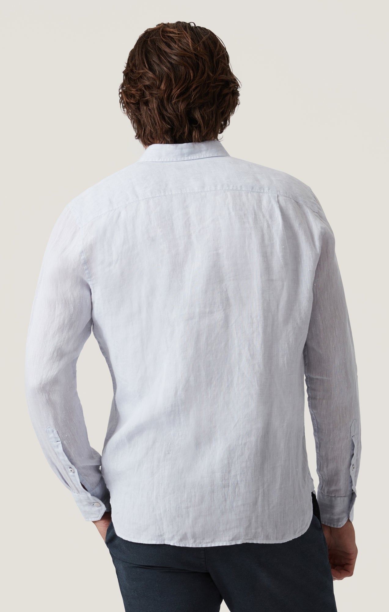 34 Heritage Linen Chambray Shirt in Chalk