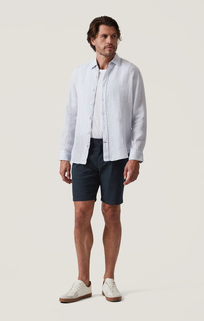 34 Heritage Linen Chambray Shirt in Chalk