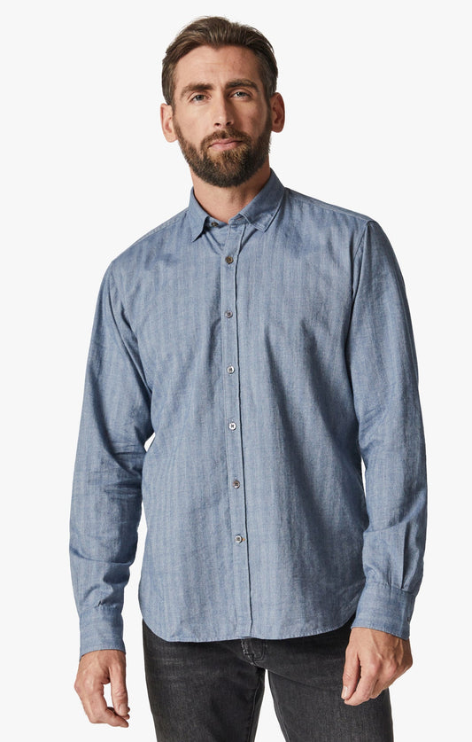 34 Heritage Herringbone Shirt In Blue
